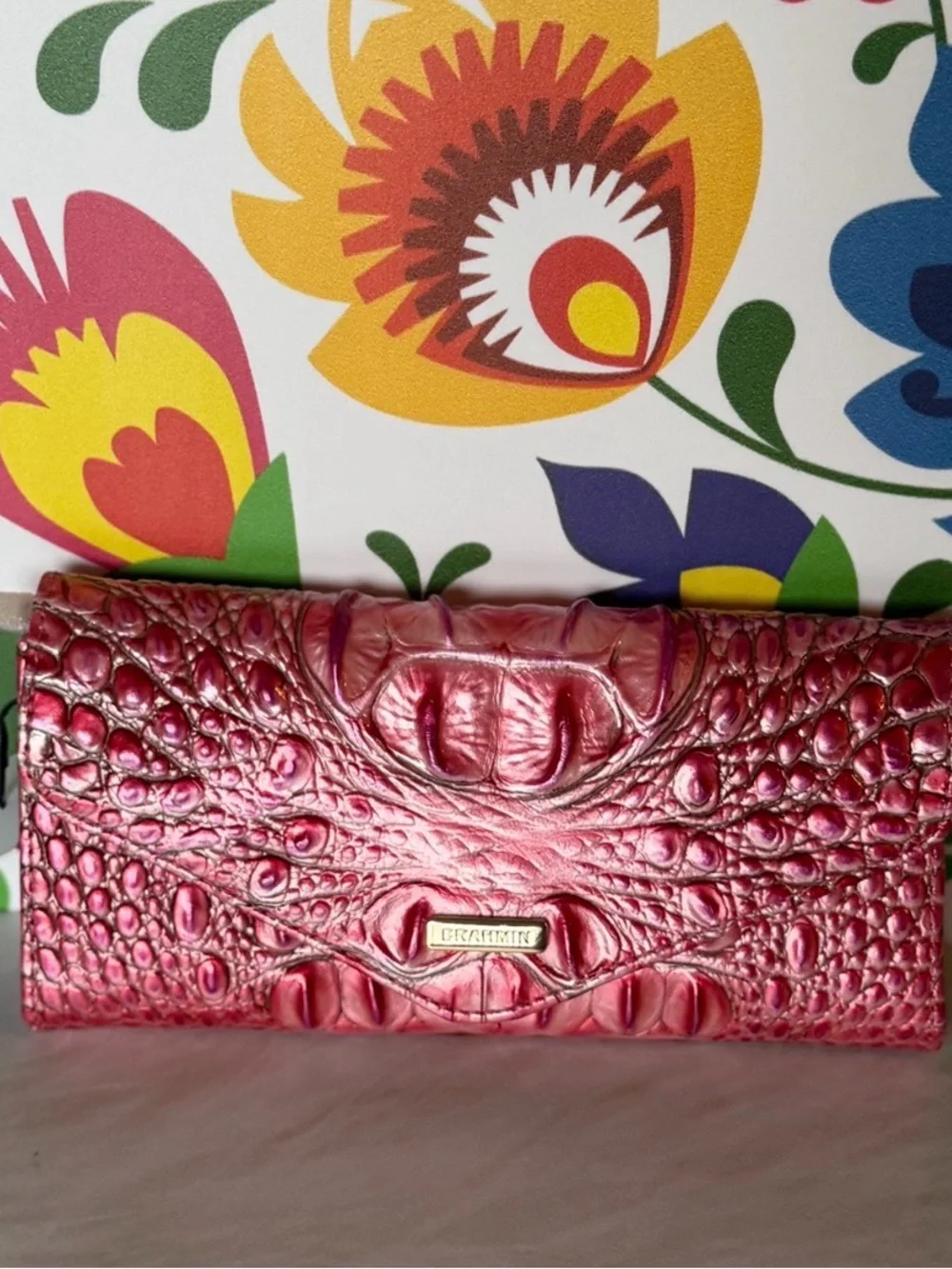 Brahmin French Rose Veronica Wallet NWT